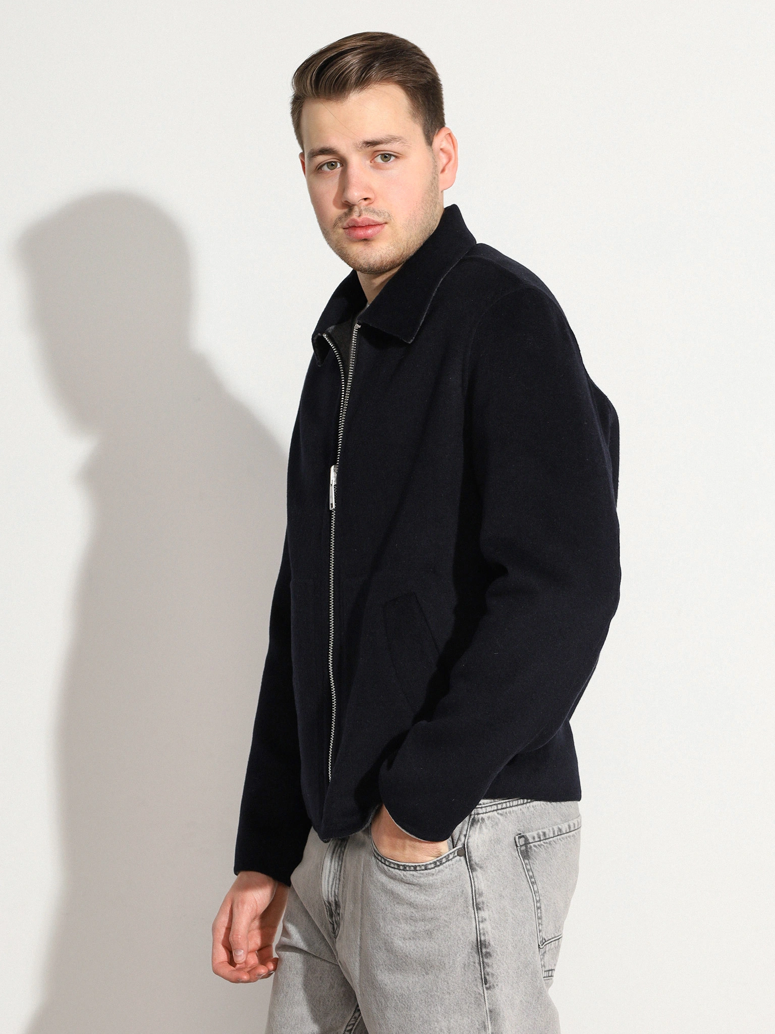 Куртка двусторонняя из смесовой шерсти